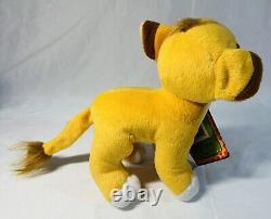 Vintage Disney Le Roi Lion Simba et Nala En Amoureux Peluche Baiser Neuf avec Étiquette