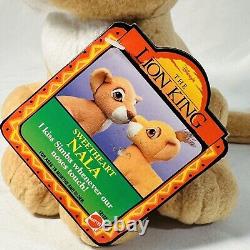 Vintage Disney Le Roi Lion Simba et Nala En Amoureux Peluche Baiser Neuf avec Étiquette