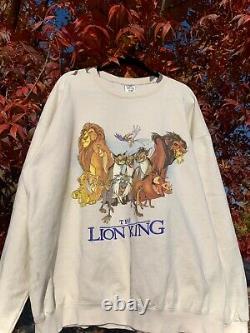 Vintage Disney Lion King Movie Promo Crewneck Sweatshirt Taille XXL