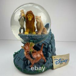 Vintage Disney Lion King Snow Globe Circle Of Life Musical Avec Tags Retraité
