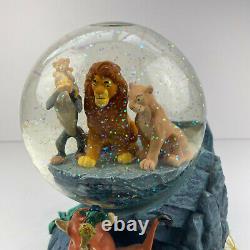 Vintage Disney Lion King Snow Globe Circle Of Life Musical Avec Tags Retraité