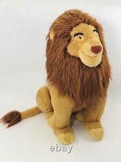 Vintage Le Roi Lion Mufasa Simba 30 Jumbo Huge Lion Peluche Disney Store