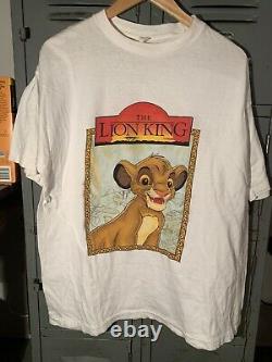 Vintage Rare Années 90 The Lion King Promo T Shirt Simba Nala Disney Size XL Rare