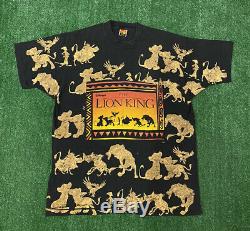 Vintage Roi Lion T-shirt Tout Surimpression Shirt Fits Film Promo Une Taille La Plupart