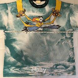 Vintage Roi Lion Zazu All Over Imprimer Aop Disney Film Promo Tee T-shirt Des Hommes XL