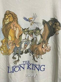Vtg 90s Disney Le Roi Lion Brodé Logo Film Promo Chemise Graphique 2xl XXL