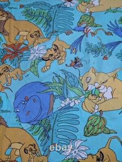Vtg Années 90 Disney Lion King Simba Duvet Cover Fabric Sheets Literie Tropical Rare