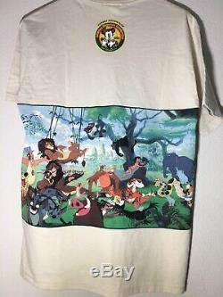 Vtg Tarzan Roi Lion De Walt Disney Pictures Promo Shirt 90s Simba All Over Imprimer
