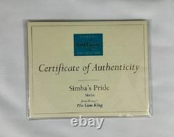WDCC Disney Fierté de Simba Le Roi Lion Édition Spéciale 5ème Anniversaire Avec Boîte Originale Simba