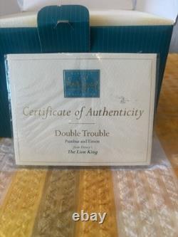 WDCC Le Roi Lion, Pumbaa et Timon, 'Double Problème' NOUVEAU dans la boîte et Certificat