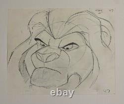 Walt Disney Animation Art Production Dessin De Mufasa Du Roi Lion