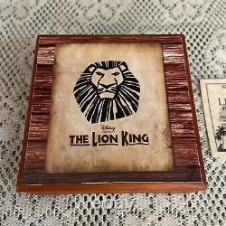 Walt Disney Le Roi Lion 15e Anniversaire 6/1994 Pièce en Bronze #673/1000 avec COA Mje