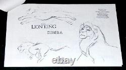 Walt Disney Le Roi Lion Feuille de modèle de production originale Simba Ensemble de 5