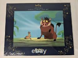 Walt Disney Lion King Timon Pumbaa Tv Production Originale Cel Animation + Coa