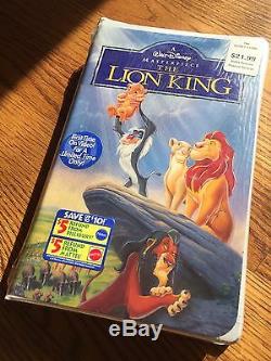 Walt Disney The Lion King 1995 Cassette Vidéo Vhs Collection Masterpiece Rare Unopen
