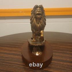 Walt Disney World Cast Membre Lion King Simba Bronze Statue Rare- 20 Ans