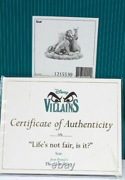 Wdcc Disney Lion King Scar Life’s Not Fair, Is It Mint Coa Box Never Displayed